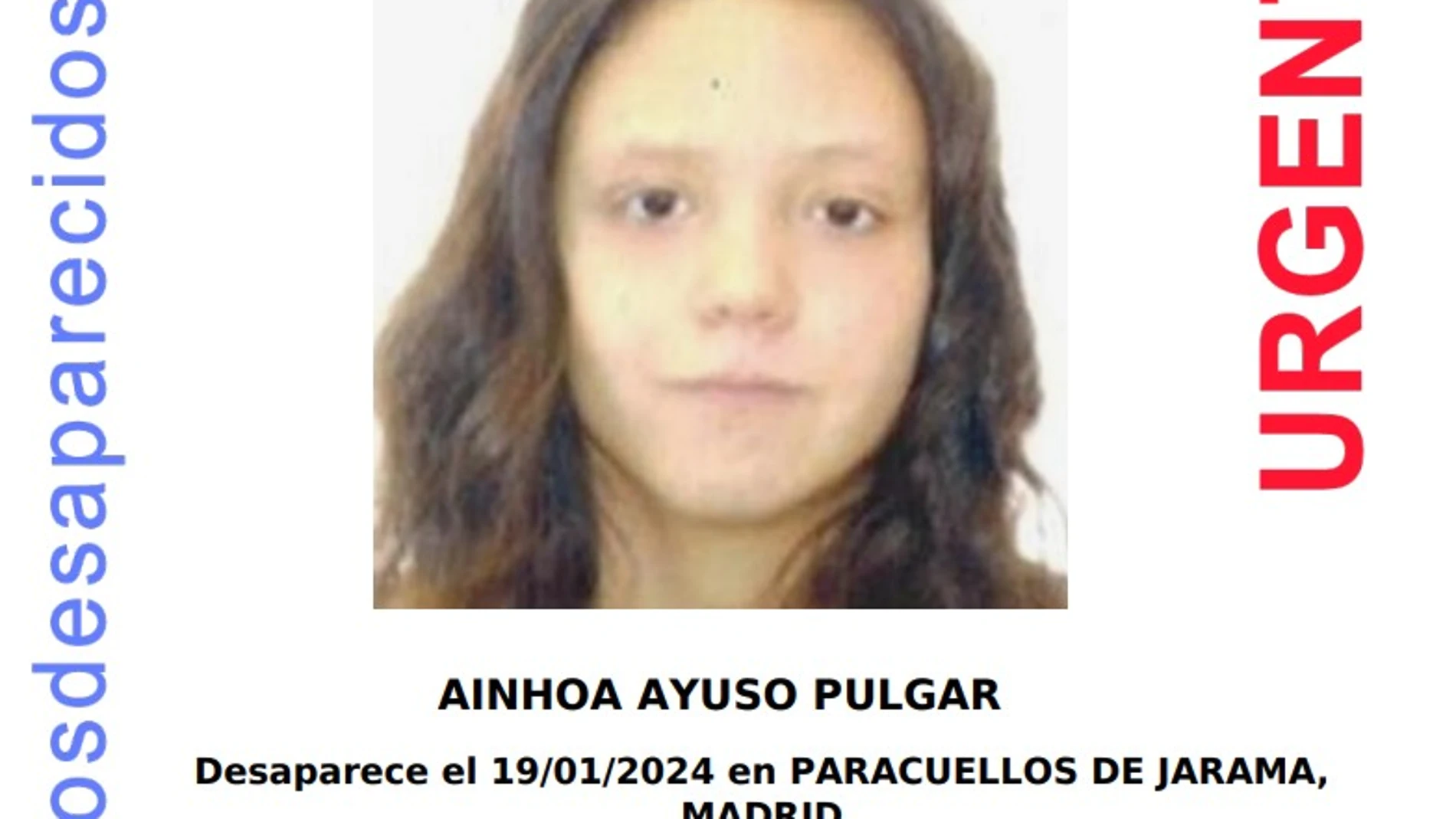 Ainhoa Ayuso Pulgar, la joven desaparecida en Paracuellos del Jarama