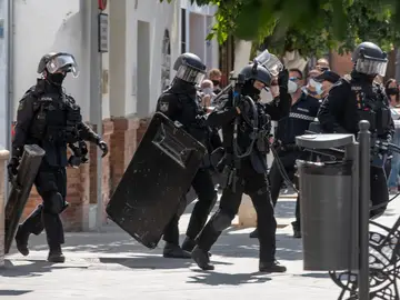 Fuerzas especiales de la policía nacional en una imagen de archivo Fuerzas especiales de la policía nacional en una imagen de archivo