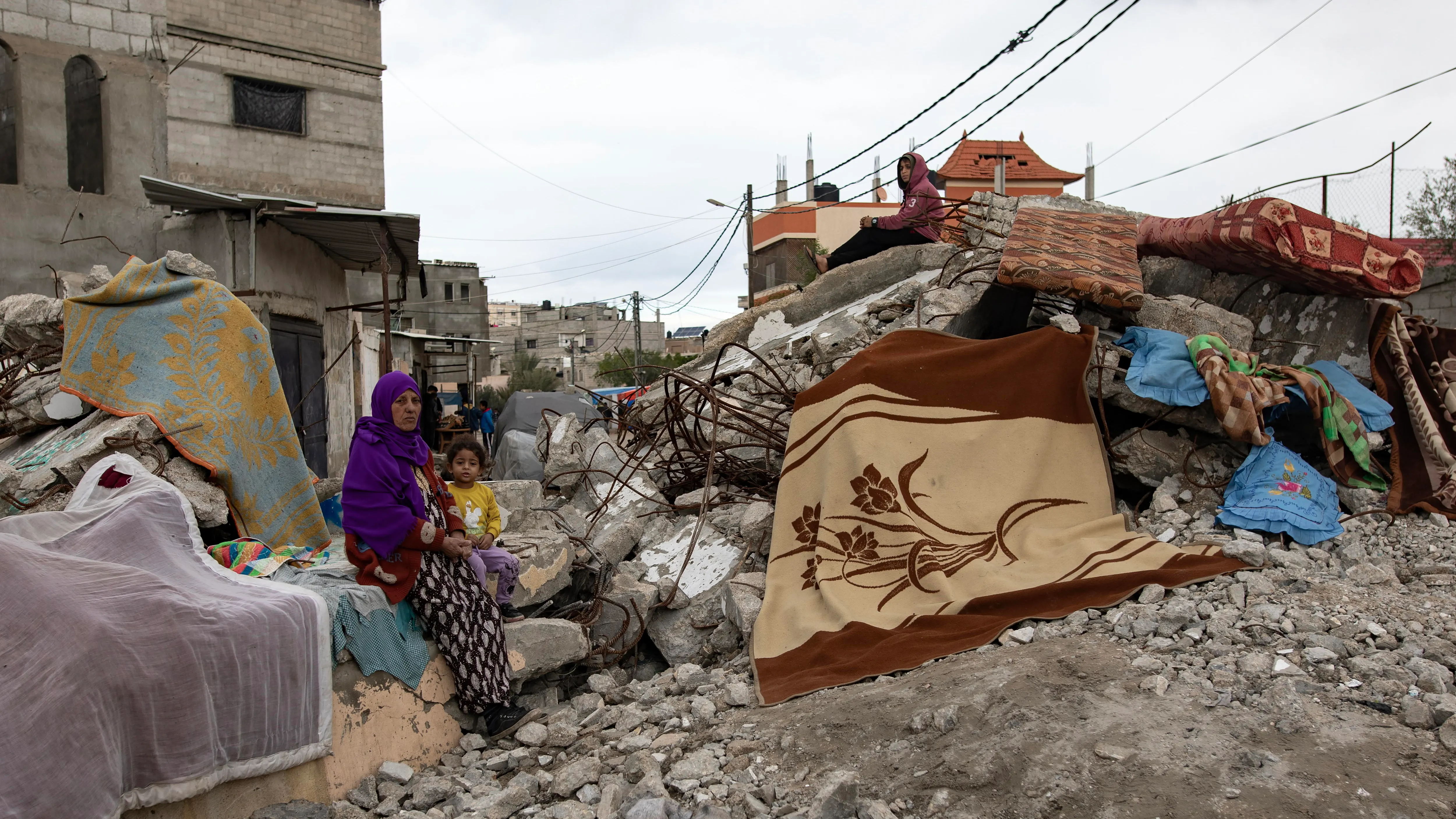 Palestinos en Gaza