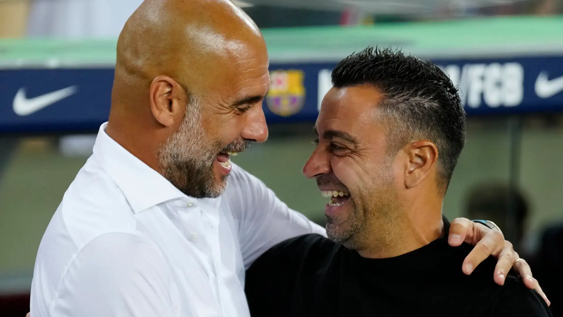 Guardiola y Xavi Hern&aacute;ndez
