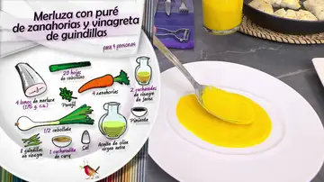 Ingredientes Merluza con puré de zanahorias