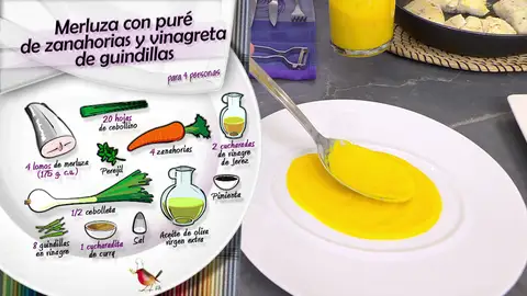 Ingredientes Merluza con puré de zanahorias Ingredientes Merluza con puré de zanahorias