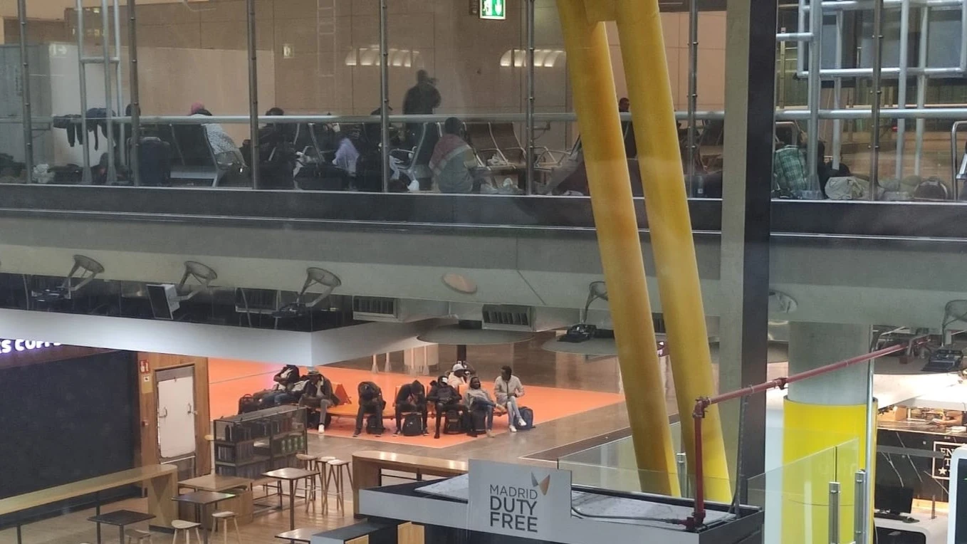 Migrantes en Barajas