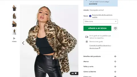 Abrigo de pelo estampado leopardo Abrigo de pelo estampado leopardo