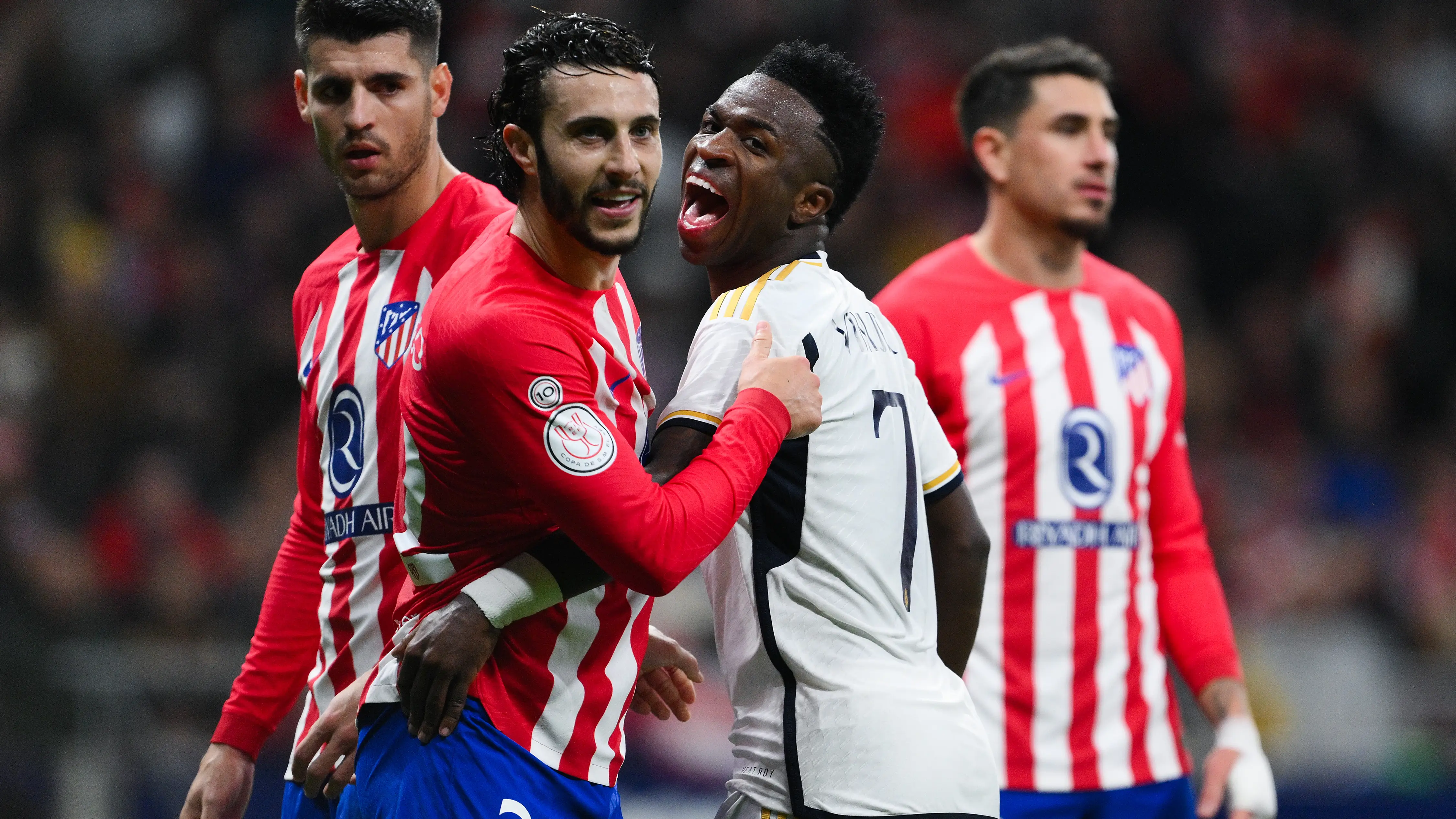 Mario Hermoso y Vin&iacute;cius Jr en la Copa del Rey