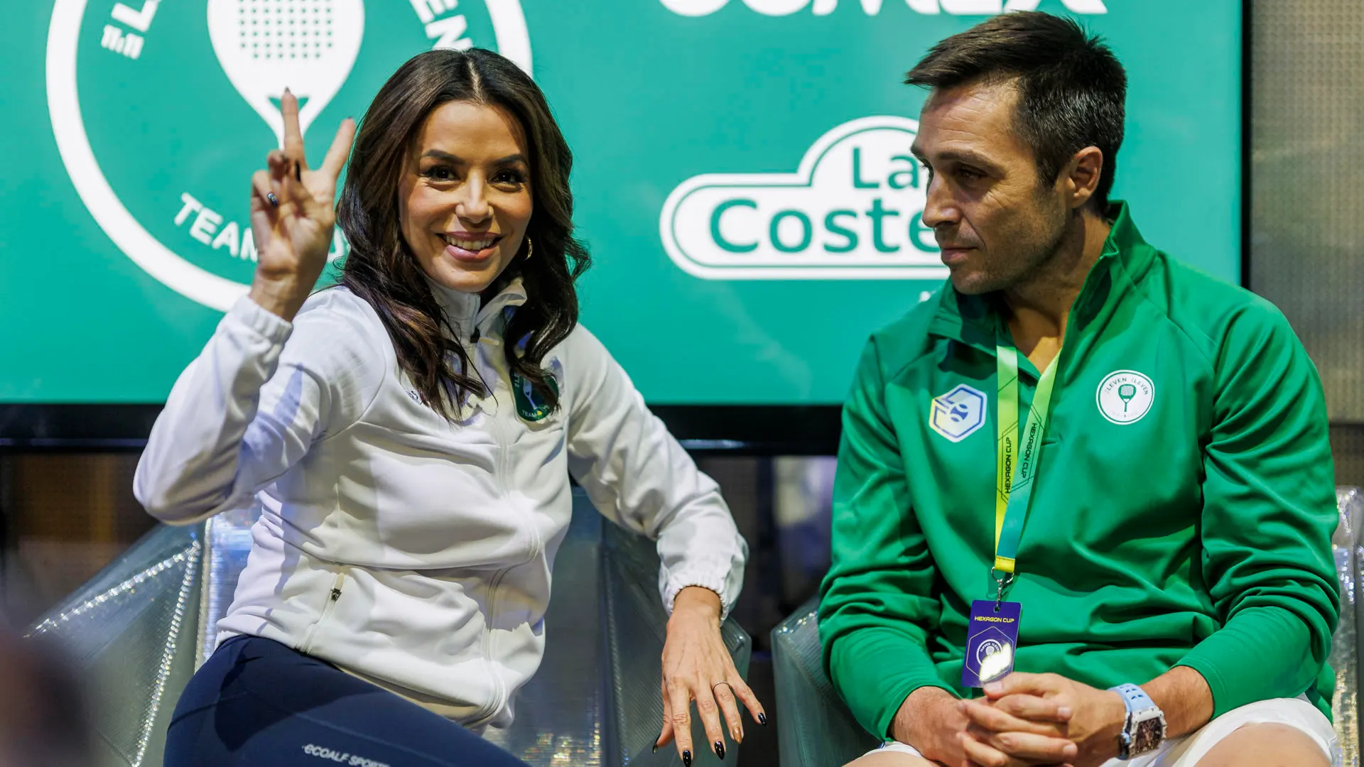 Eva Longoria junto a Fernando Belasteguín Eva Longoria junto a Fernando Belasteguín