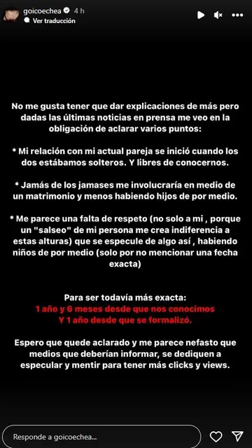 Jessica Goicoechea manda un comunicado Jessica Goicoechea manda un comunicado