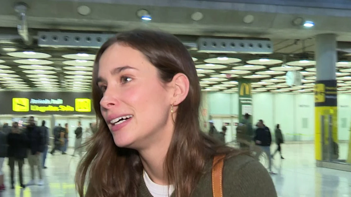 Mar&iacute;a Pombo llega a Madrid