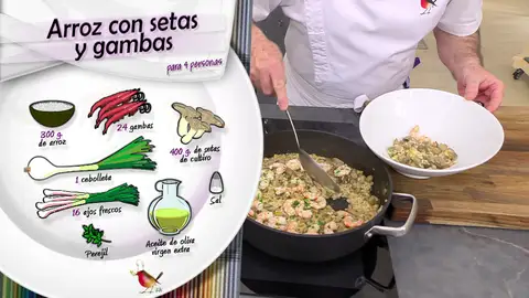 Ingredientes Arroz con setas y gambas Ingredientes Arroz con setas y gambas