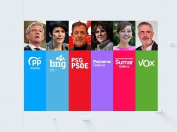 Partidos pol&iacute;ticos en las elecciones en Galicia 2024