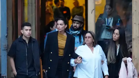 Joana Sanz, a su salida de la Audiencia de Barcelona Joana Sanz, a su salida de la Audiencia de Barcelona