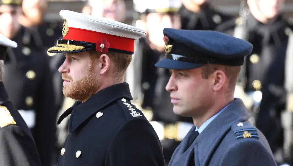 El príncipe Harry y el príncipe Guillermo en 2019