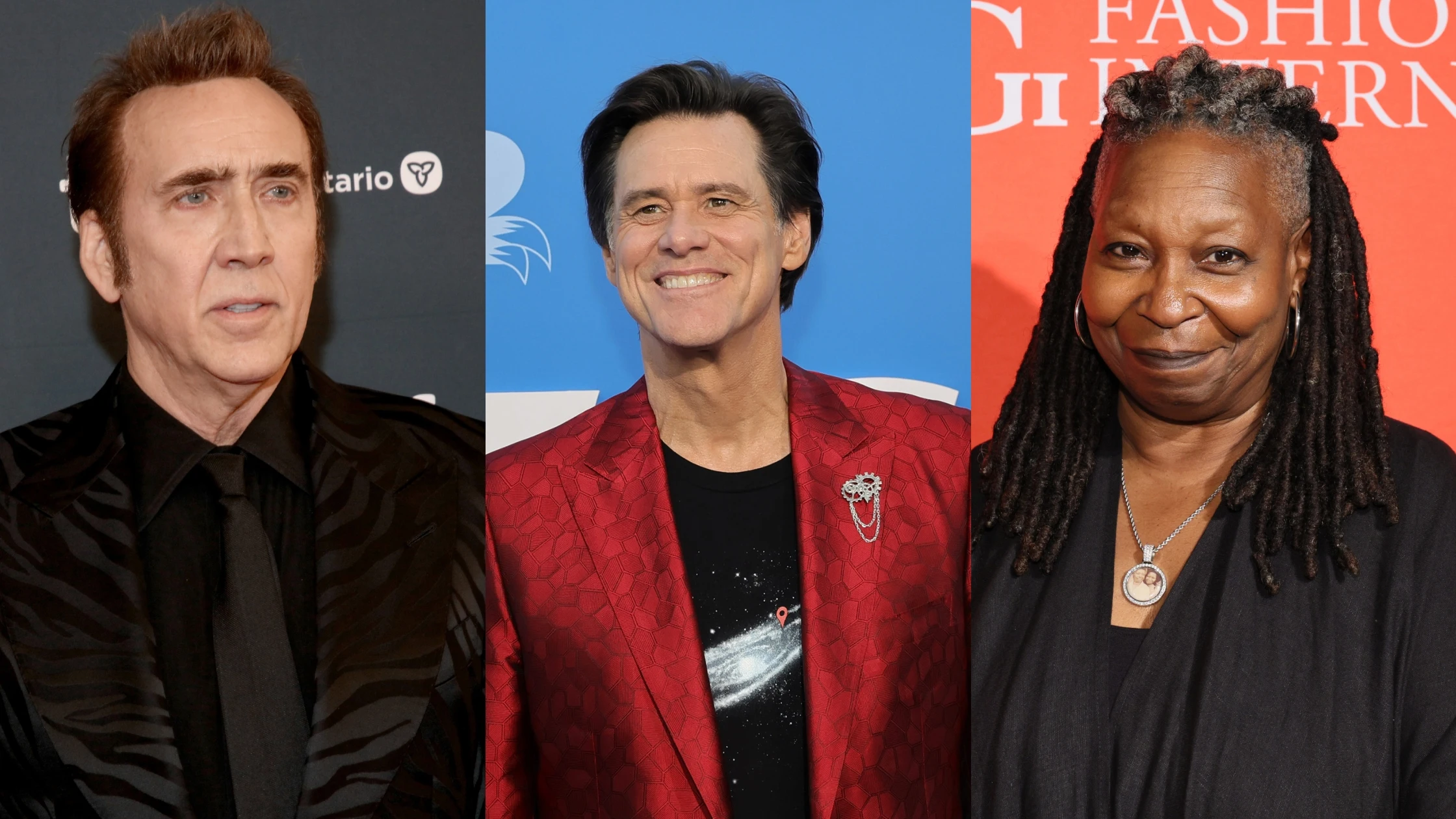Nicolas Cage, Jim Carrey y Whoopi Goldberg