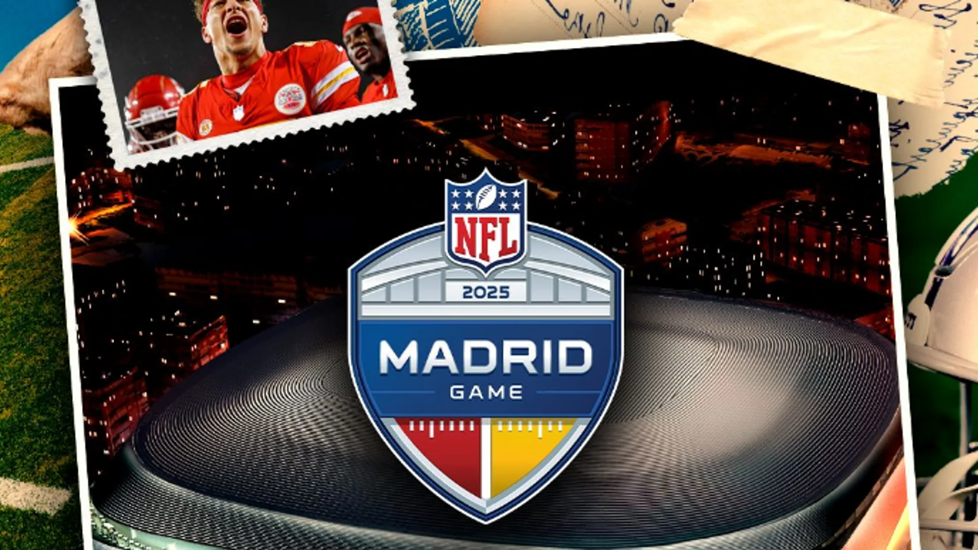 Cartel con el que el Real Madrid ha anunciado que acogerá un partido de la NFL en 2025