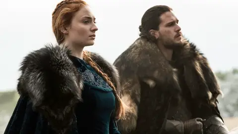 Sophie Turner y Kit Harington en Juego de Tronos Sophie Turner y Kit Harington en Juego de Tronos