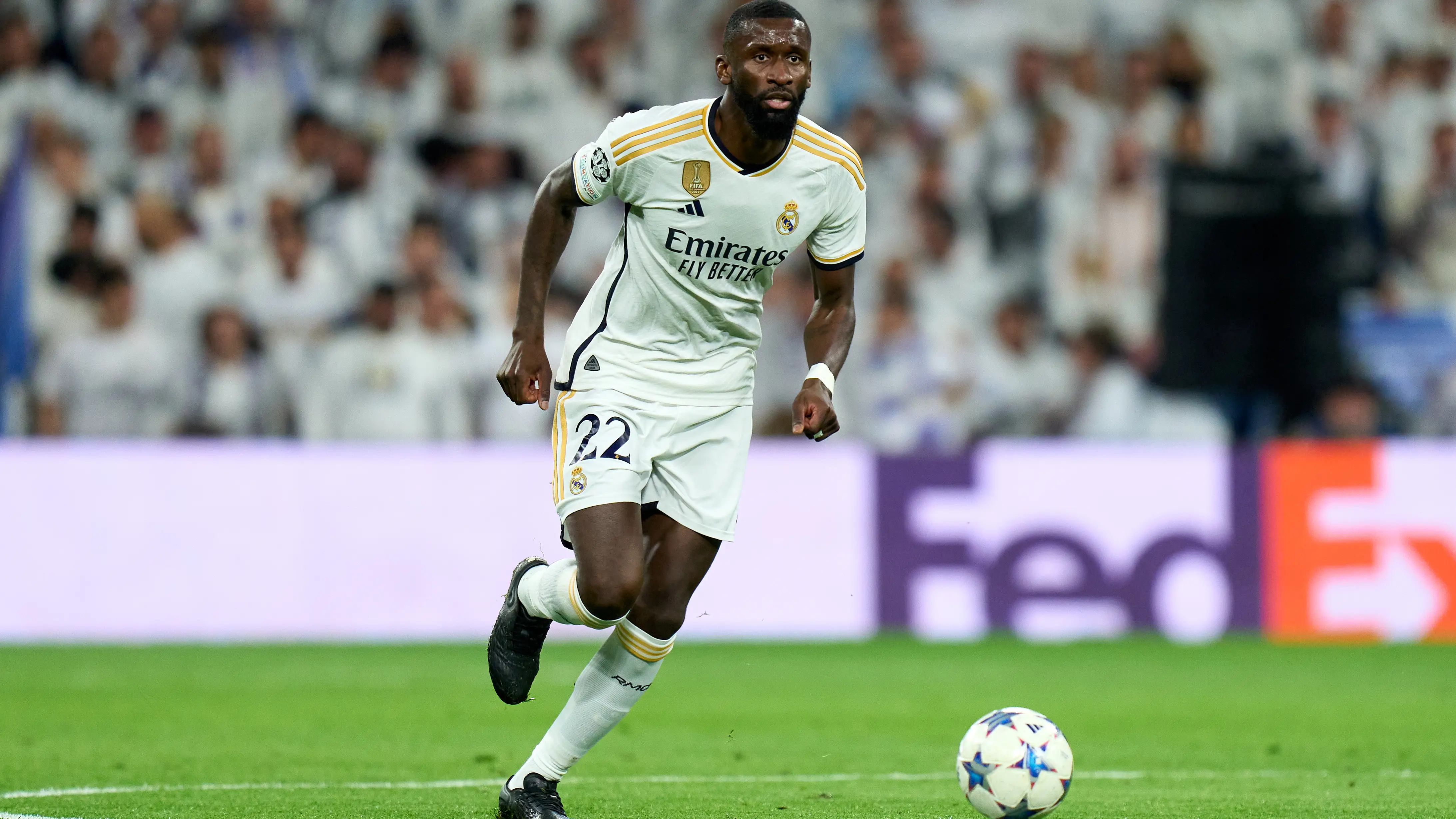 Antonio Rüdiger durante un partido del Real Madrid en la Champions League Antonio Rüdiger durante un partido del Real Madrid en la Champions League