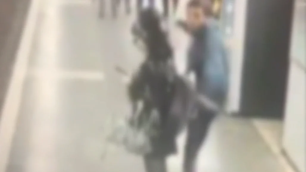El momento en el que un hombre golpea por detrás a una mujer en el metro de Barcelona El momento en el que un hombre golpea por detrás a una mujer en el metro de Barcelona