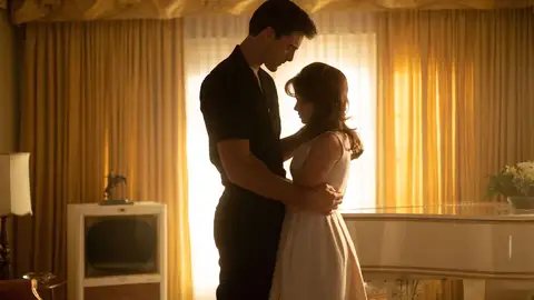 Cailee Spaeny y Jacob Elordi en Priscilla Cailee Spaeny y Jacob Elordi en Priscilla