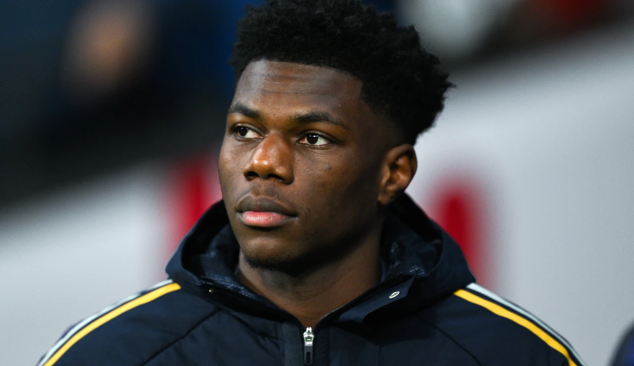 Tchouaméni en un partido con el Real Madrid