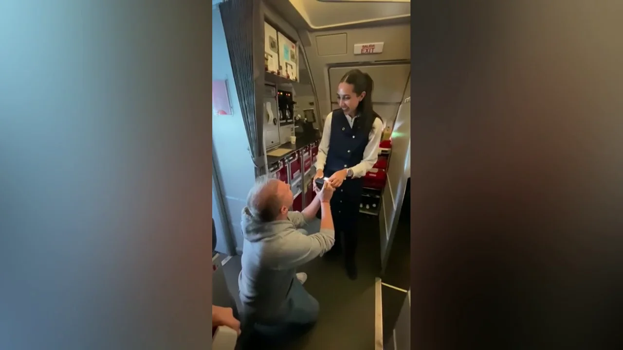 Pedida en pleno vuelo