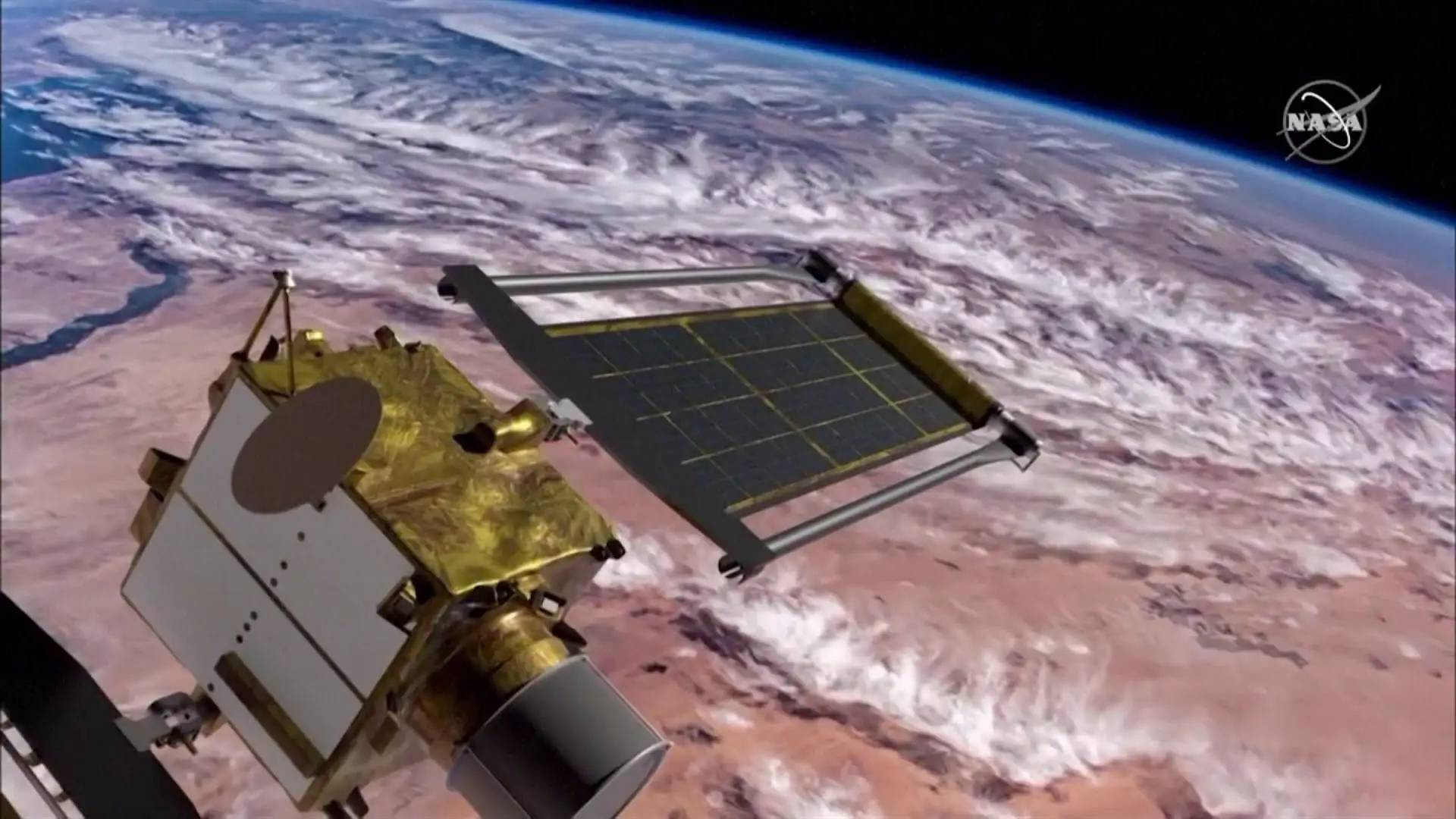 Un sat&eacute;lite en el espacio