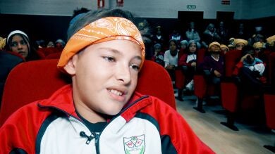 Raúl, en tratamiento por un tumor cerebral: 
