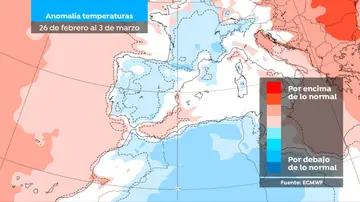 Mapa de temperaturas febrero-marzo
