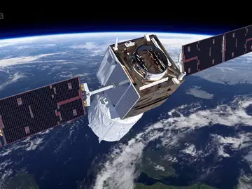 Imagen de archivo del satélite Aeolus de la ESA Imagen de archivo del satélite Aeolus de la ESA
