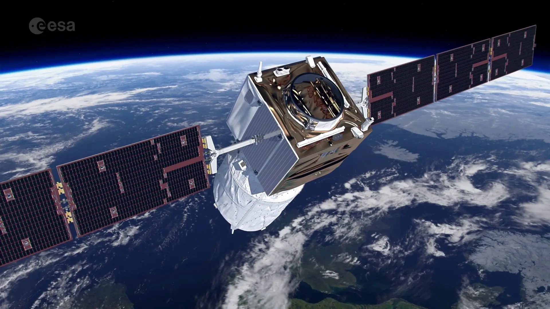 Imagen de archivo del sat&eacute;lite Aeolus de la ESA