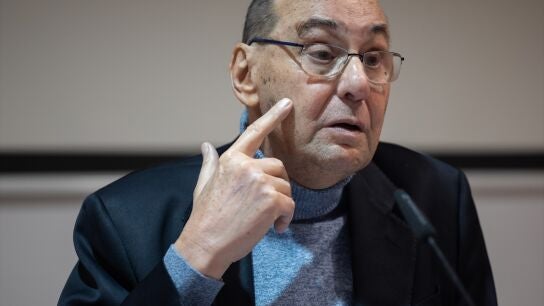 Alejo Vidal-Quadras, durante una rueda de prensa en Madrid, este viernes. 
