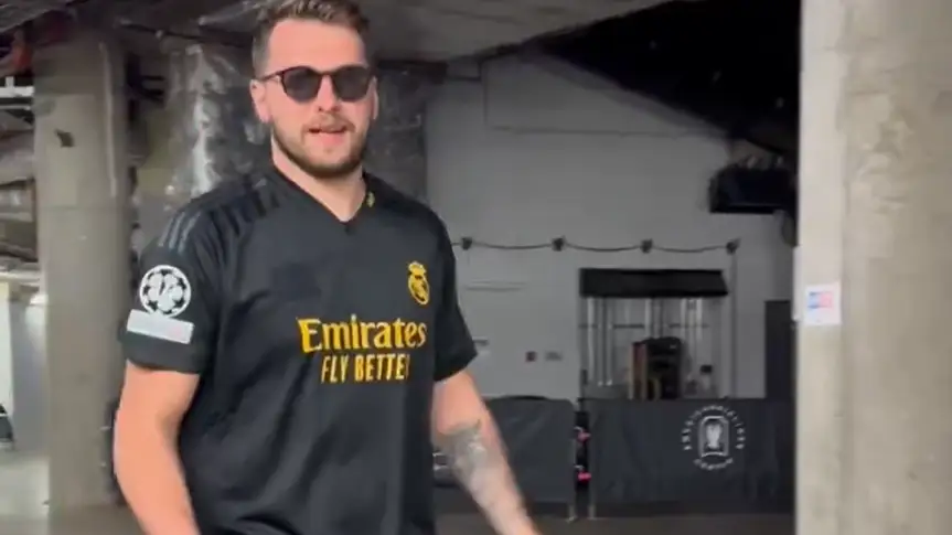 Doncic, con la camiseta del Real Madrid
