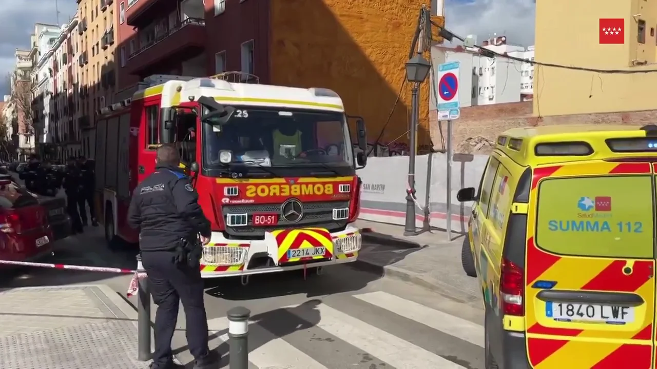 Muere un hombre de 45 a&ntilde;os aplastado por un muro de hormig&oacute;n en Arganzuela, Madrid