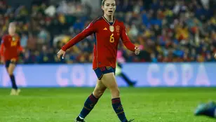 Aitana Bonmatí, en un partido con la selección española