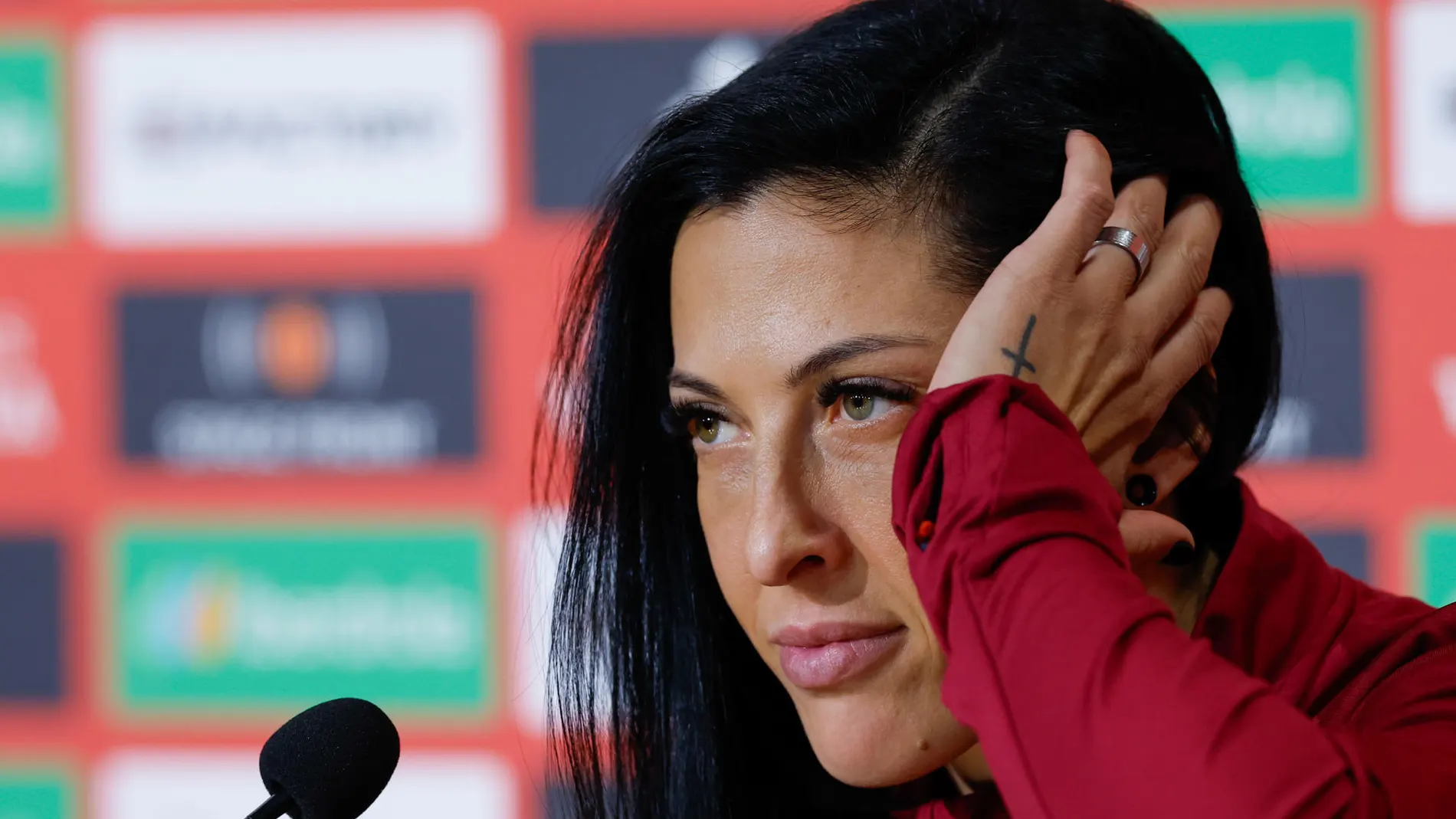 Jenni Hermoso en sala de prensa Jenni Hermoso en sala de prensa