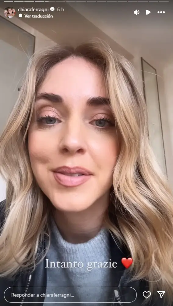 Chiara Ferragni habla en Instagram