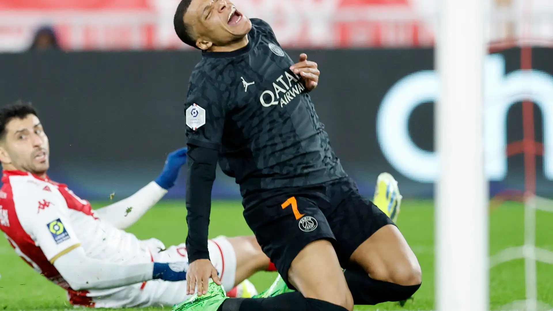 Mbapp&eacute;, en el partido contra el M&oacute;naco 