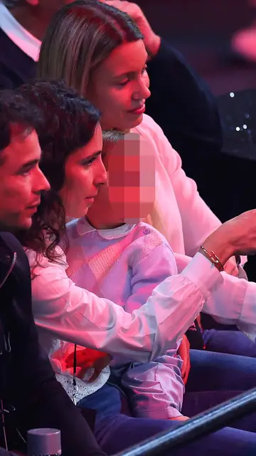 Mery Perelló y su hijo viendo un partido de Rafa Nadal Mery Perelló y su hijo viendo un partido de Rafa Nadal