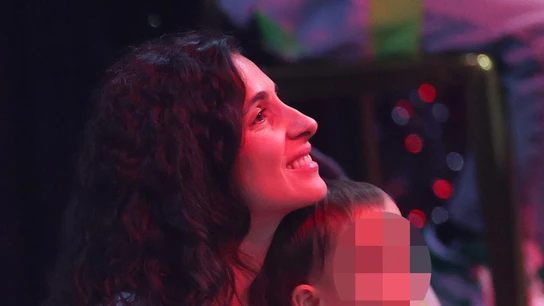 Mery Perelló y su hijo viendo un partido de Rafa Nadal Mery Perelló y su hijo viendo un partido de Rafa Nadal