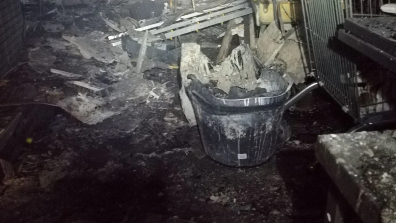As&iacute; qued&oacute; el bajo incendiado en Molina de Segura
