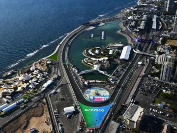 El circuito de Fórmula 1 en Jeddah, Arabia Saudí El circuito de Fórmula 1 en Jeddah, Arabia Saudí