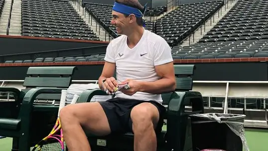 Rafa Nadal en las instalaciones de Indian Wells hace unos días Rafa Nadal en las instalaciones de Indian Wells hace unos días