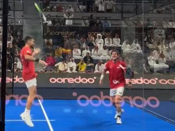 La reacción de Yanguas y Garrido tras ganar a Galán y Lebrón en Qatar