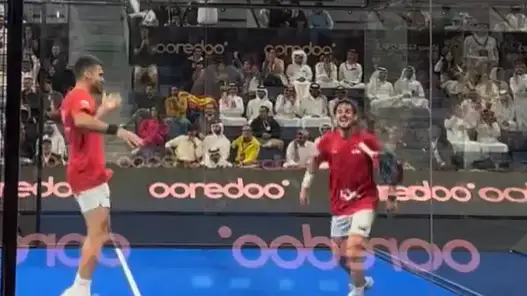 La reacción de Yanguas y Garrido tras ganar a Galán y Lebrón en Qatar La reacción de Yanguas y Garrido tras ganar a Galán y Lebrón en Qatar