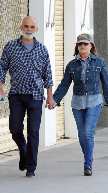 Pepa Flores y Massimo Stecchini por las calles de Málaga en 2019 Pepa Flores y Massimo Stecchini por las calles de Málaga en 2019