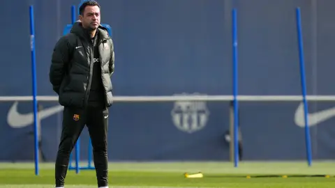 Xavi Hernández, en la ciudad deportiva Joan Gamper Xavi Hernández, en la ciudad deportiva Joan Gamper