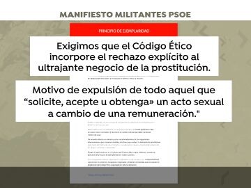 Manifiesto militantes PSOE