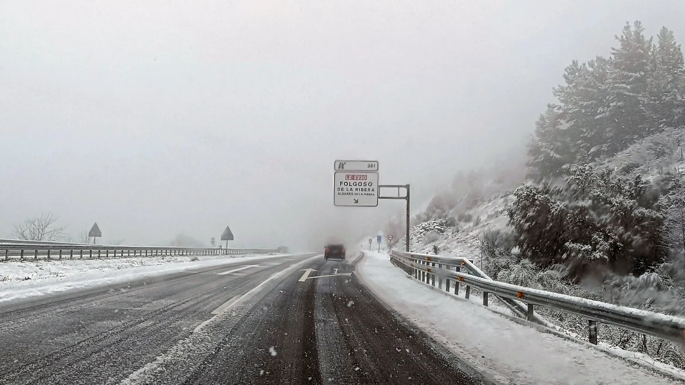 Temporal de nieve en El Bierzo