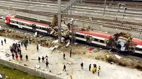 Atocha tras la primera explosión