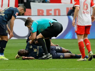 Josuha Guilavogui tendido en el suelo durante el Bayern de Múnich - Mainz Josuha Guilavogui tendido en el suelo durante el Bayern de Múnich - Mainz