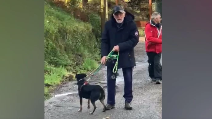 Gunter y Molly se reencuentran tras la desaparici&oacute;n de la perra hace una semana
